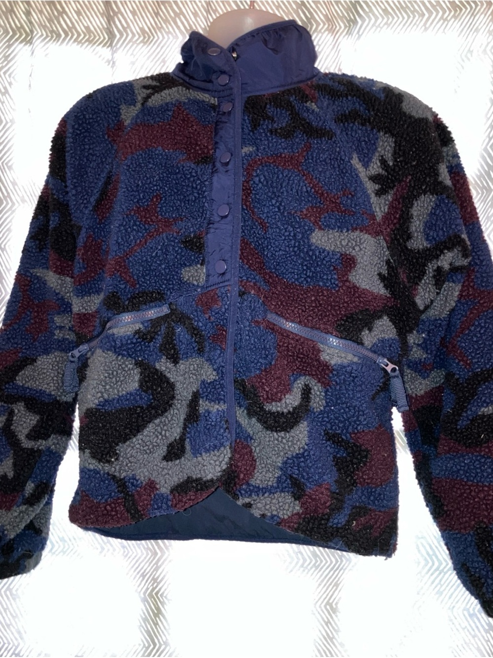 free people hit the slopes jacket size m fleece